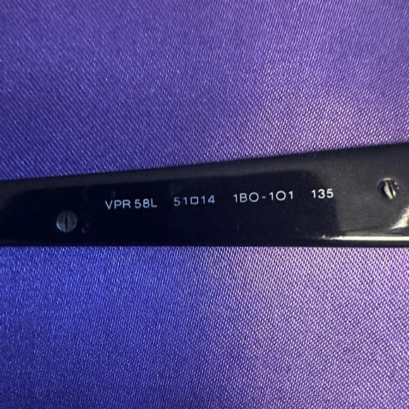 Prada VPR 58L Black & Silver Embellished Eyeglass Frames – Made in Italy – 51mm - Picture 8 of 10